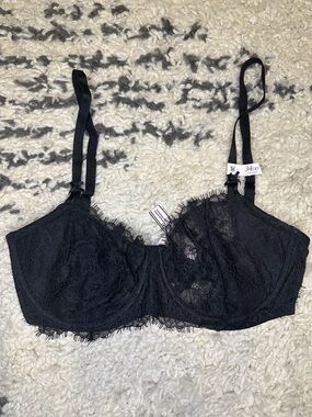 Victoria's Secret Black Lace Underwire Balconette Bra
